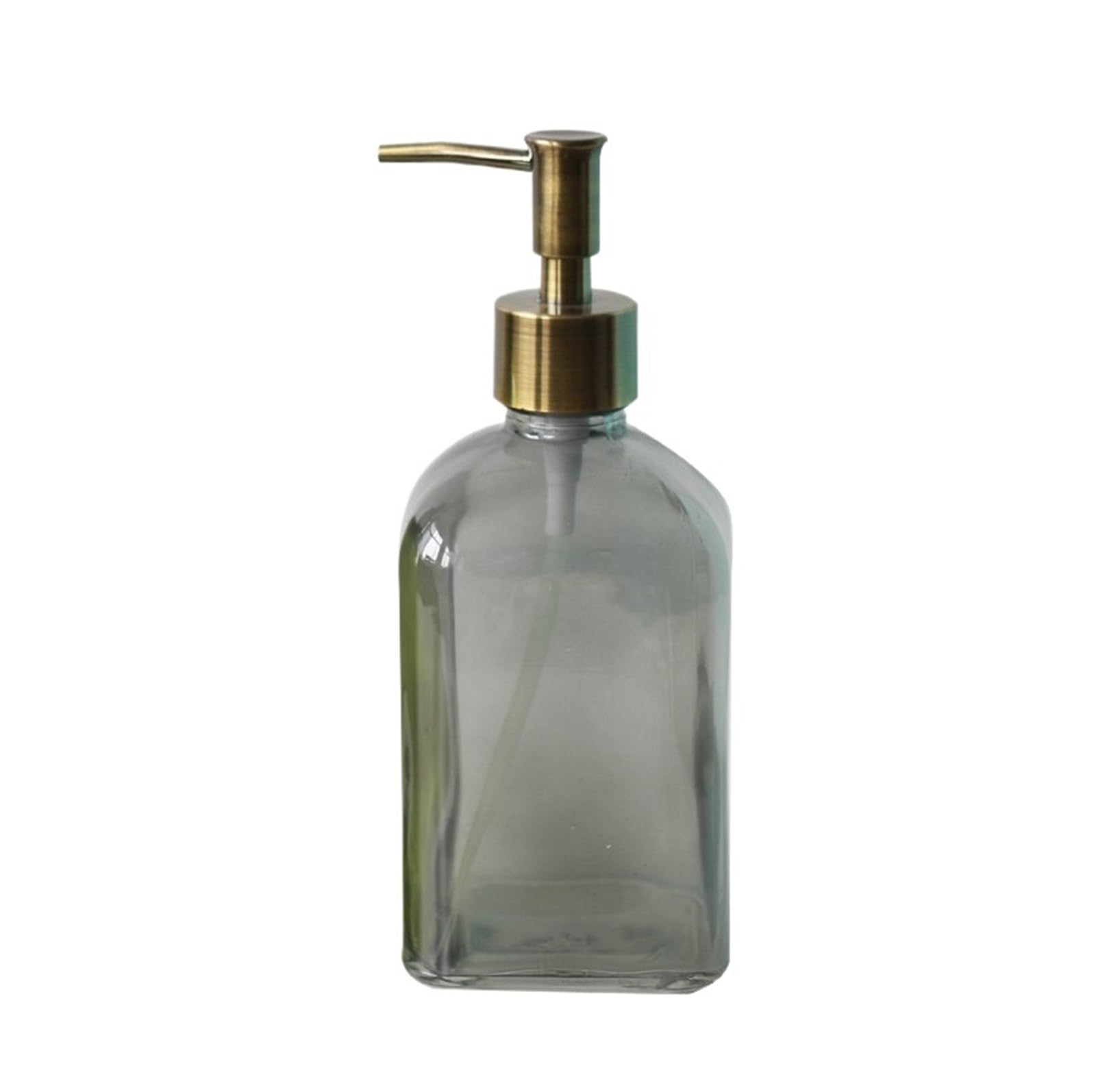 Cyairong-22 Gris Soap Dispenser Retro Glass Soap Dispenser With Pump Light Luxury Hotel Lotion Press Bottle 450Ml(Gris)