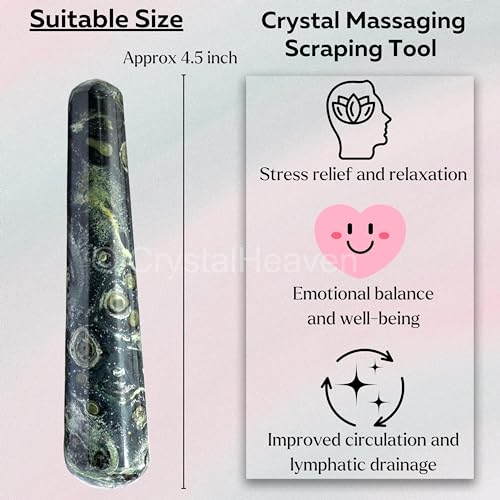 Image of Certified Kambaba Jasper Crystal Wand - Smooth Crystal Wand for Energy Healing, Chakra Balancing, Meditation and Home Decor - Crystals and Healing Stones for Gift