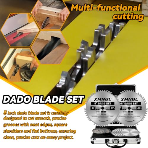 Image of 8-Inch 42 Tooth Stack Dado Set with 5 /8-Inch Arbor