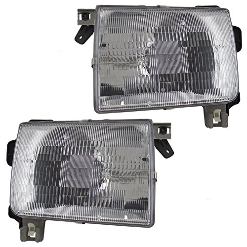 Driver and Passenger Headlights Headlamps Replacement for Nissan Pickup Truck SUV 260607B425 260107B425