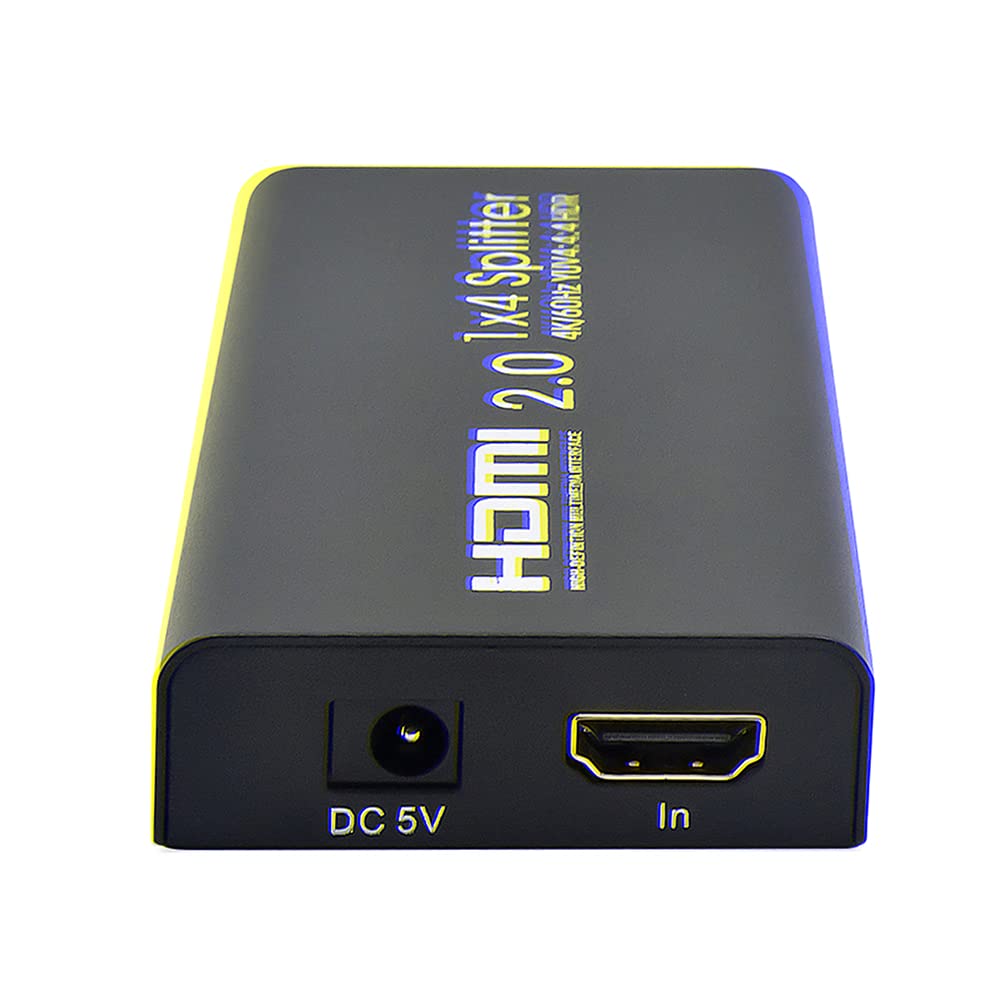 Extractor de Audio Digital 4K 60HZ HDMI 3,5 mm SPDIF Compatible con HDMI 2.0, YUV 4:4, 3D, HDCP 2.2, EDID, 600 MHz/18 Gbps, HD 1080P 4 en 1 Salida