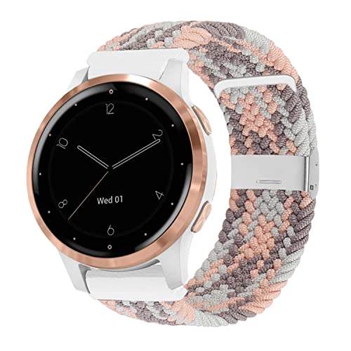 YOOSIDE Bracelet de montre pour Garmin Venu 2S/Vivoactive 4S/Vivomove 3S, 18 mm élastique doux en nylon extensible avec fermoir réglable pour femme Fossil 5e génération/6e génération, 18mm, Nylon Cover