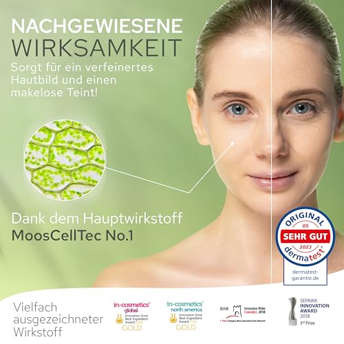 Duraskin® BIO Moossalbe gegen Falten mit hochwirksamen MoosCellTec | TESTSIEGER Mooscreme für Gesicht mit Anti Aging Wirkung als Feuchtigkeitscreme Tag & Nacht | vegane Naturkosmetik Made in Germany