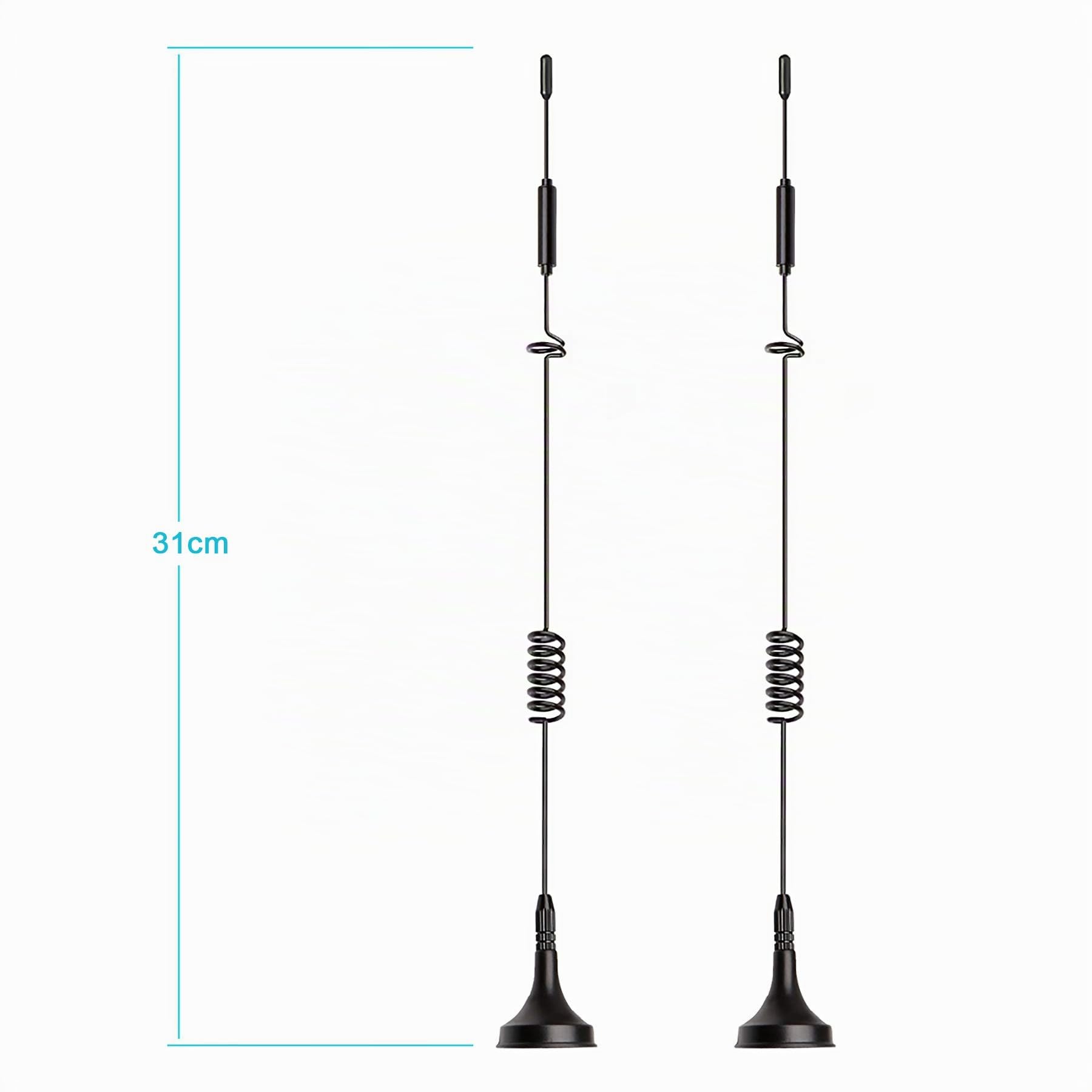 Bingfu 4G LTE Antena SMA Macho MIMO 8dBi Base Magnética 2-Pack | Antena 4G Para Orange, Vodafone Router 4G LTE, Home Phone Modem, CPE, Punto de Acceso y Puerta de Enlace Celular
