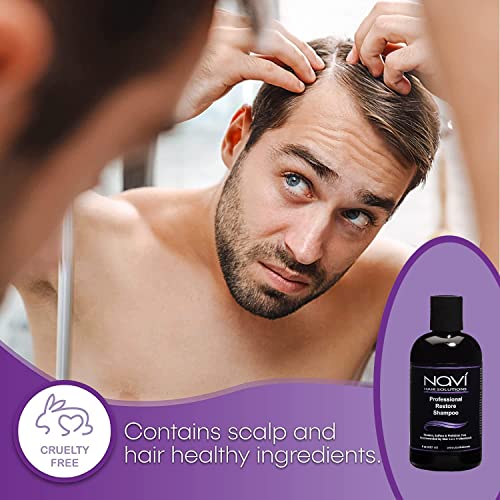 Navi Professional Strength Hair Loss Shampoo for Hair Growth, DHT Blocker Shampoo for Thinning Hair with Biotin Keratin and Vitamin E, Paraben and Sulfate Free, Hair Regrowth for Men and Women, 237ml - Image 4