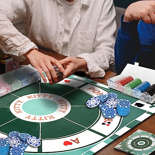 Michigan Rummy Deluxe Board Game Set : Felt Game Mat + 2 Boxes Of Playing Chips (200 Pieces) + 1 Deck Of Poker + 1 Game Manual. The Perfect Blend Of Rummy And Poker, Perfect For Family Game Night #TOP4