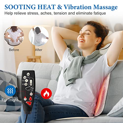 Airsidun Shiatsu Back Massager With Heat Massage Chair Pad Portable For Back Pain Relief 3D Kneading Full Body Neck And Back Massager For Car Seat Cushion Bed Home Office Father's Day Gifts For Dad #TOP1