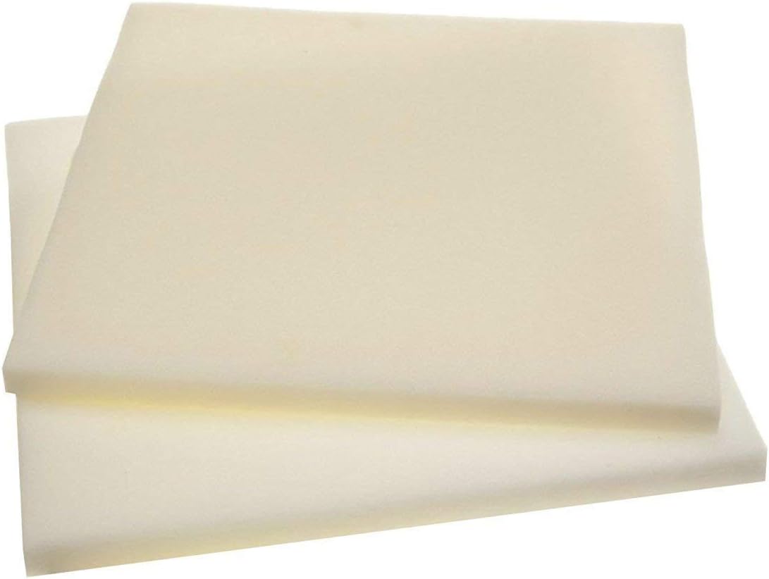 Dream Solutions USAUpholstery Foam Squrare Cut Cushion Sheets - Two Pack (1"x18"x18", High Density) - Premium Luxury Quality - Good for Chair, Sofa Cushions, Wheelchairs, Car Seats.