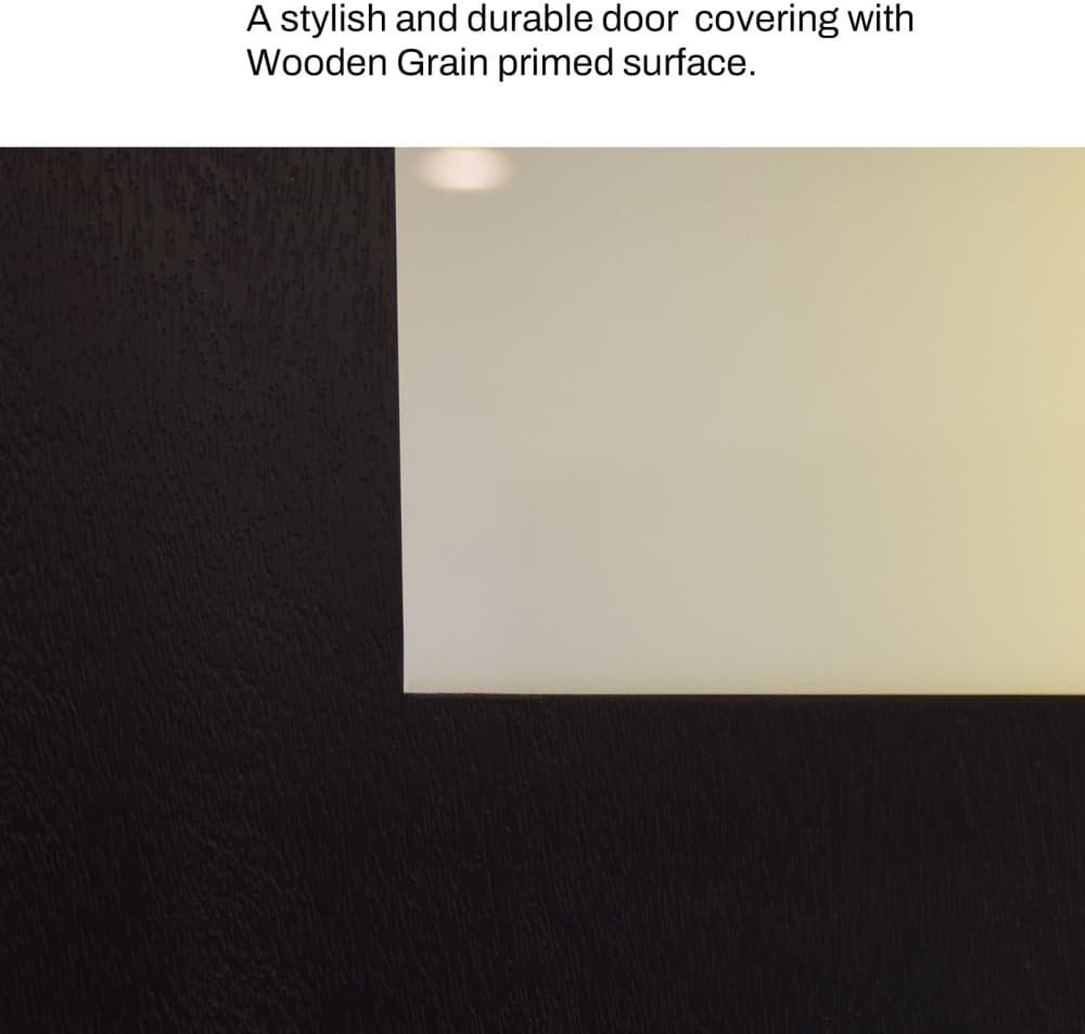 Premium Fiberglass Entry Door with Frosted Glass Panel, Contemporary Design for Front Porch or Main Entrance (Black + Fiberglass + Fiberglass-2)