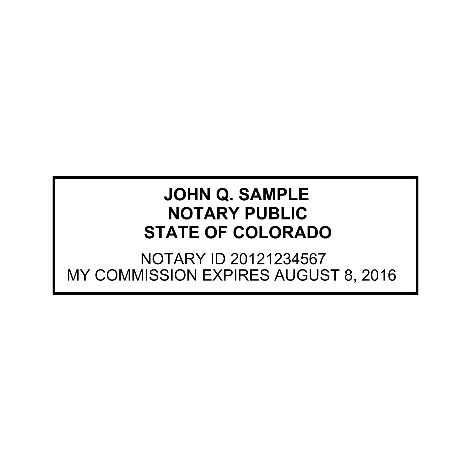 imprue Colorado Self Ink Notary Stamp