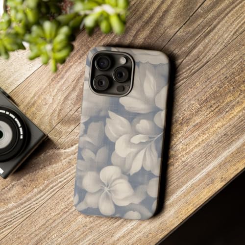 Coque iPhone 15 Pro Max rigide mate florale pour éviter traces et chocs