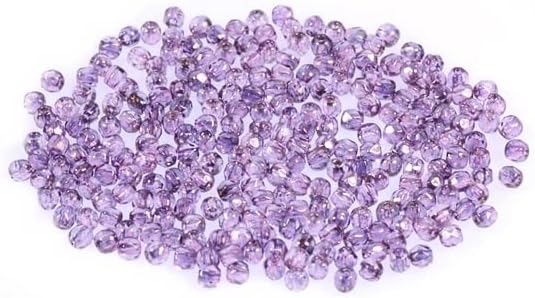 120pcs Fire Polished Faceted Beads Round 2 mm, Crystal Luster Copper Full Coated (30-14435), Bohemia Crystal Glass, Czechia 15119001