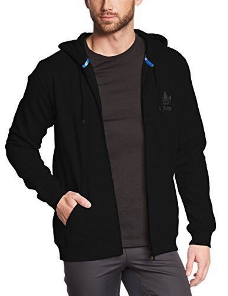 adidas Originals Men's Sport Full Zip Hoodie Large Black