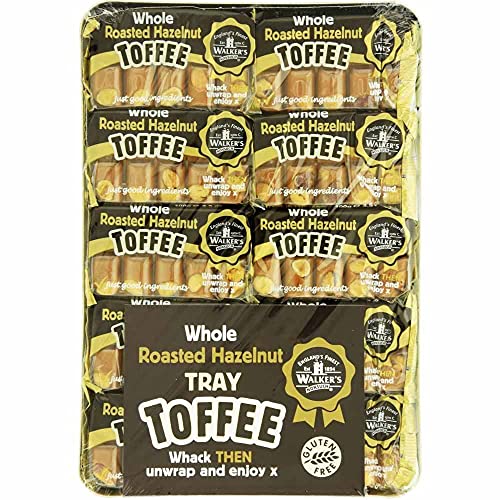 Walkers NonSuch Toffee Bars 10 x 100grams with Tray Gift British Made (Roasted Hazelnut - Tray)