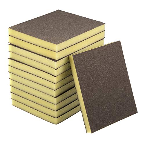 uxcell Sanding Sponge Blocks 150-Grits Medium Grit Sand Block Pad for Kitchen Metal/Drywall/Wood 12pcs