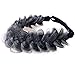 TOECWEGR Synthetic Hair Braided Headband Classic Chunky Wide Plaited Wedding Fluffy Braids Wig Women Girl Beauty Accessory (silver gray)