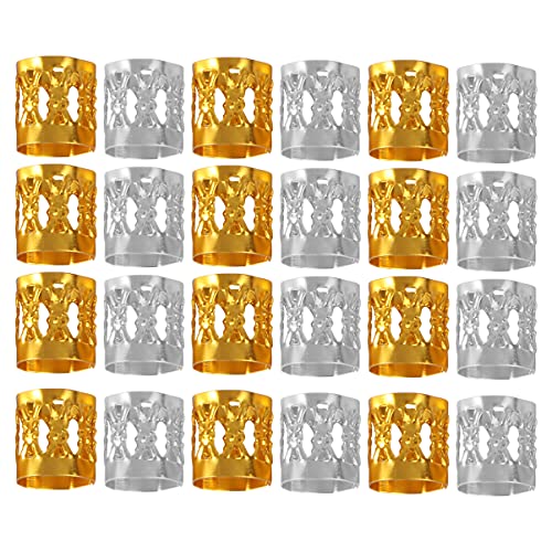 Beaupretty 200Pcs Bobine de cheveux Dreadlocks tressés en aluminium pour cheveux