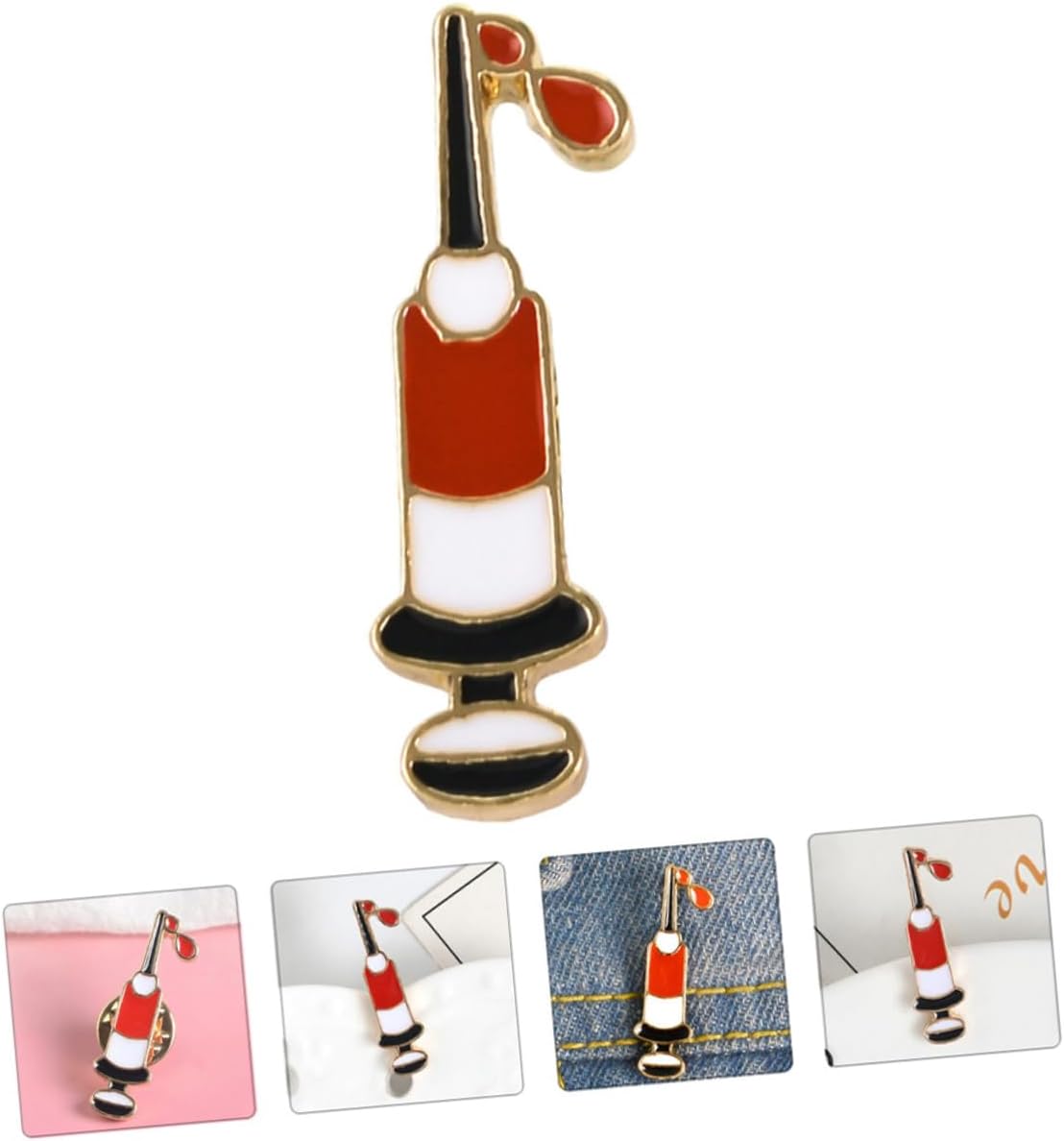 LIOOBO 4 Pack Badge Pins Girls Jewelry Present Unique Brooches Alloy Breast-pins for Stylish Dress up Accessories