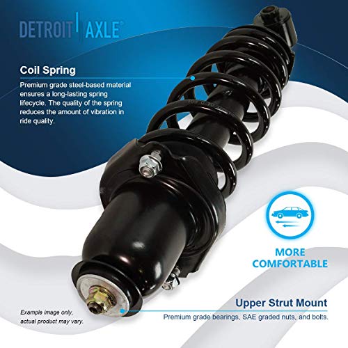 Image of Detroit Axle - 2pc Rear Struts for 2005-2010 Scion tC, 2 Struts with Coil Spring Assembly 2006 2007 2008 2009 Replacement Suspension Quick Install Ready Strut Shocks Assembly