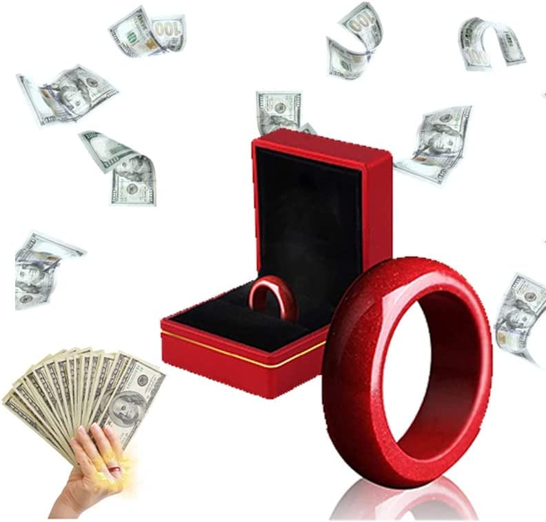 DUHANXIFengShui Cinnabar Ring, Feng Shui Cinnabar Ring for Men Women,Red Cinnabar Feng Shui Ring,Attract Wealth Money Ring for Wealth and Protection Good Luck Money Amulet (US7)