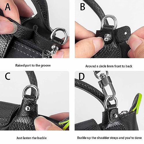Image of Leather Purse Straps Replacement Shoulder Strap Leather Adjustable Crossbody Strap Suitable for Long champ Handbags