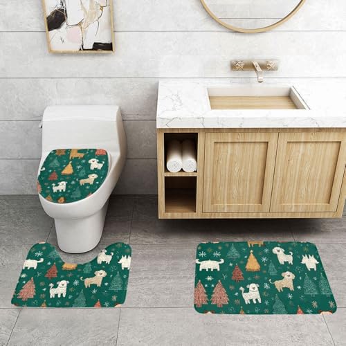 Tapis salle de bain antidérapants Noël pour sécuriser le sol - 4
