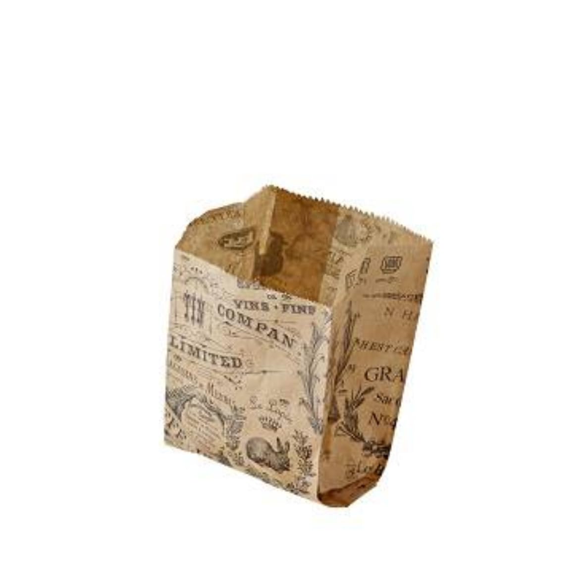 Sacchetto in Carta Antigrasso Grafica Vintage Leone 10x7,5x14 cm 2000 pz