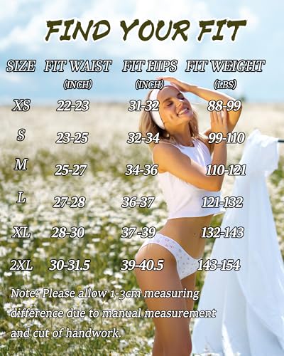 Image of FINETOO 6 Pack Cotton Underwear for Women Cute Low Rise Bikini Panties High Cut Breathable Sexy Hipster Womens Cheeky S-3XL