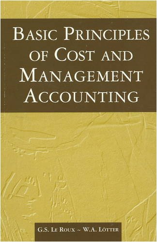 Basic Principles of Costs & Management Accounting