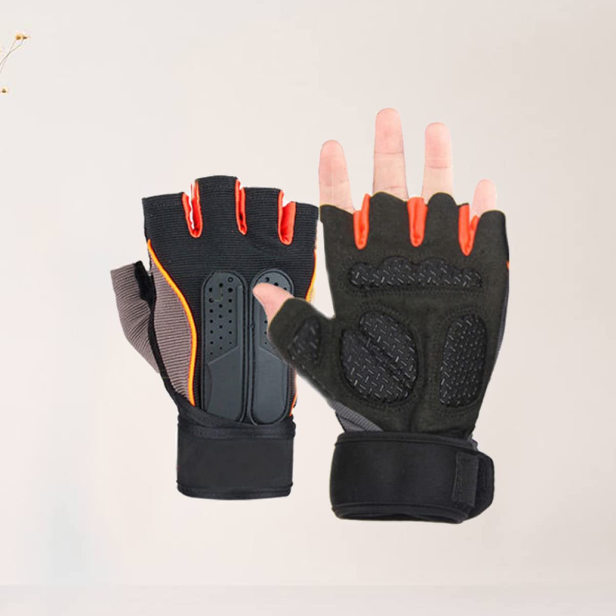Toddmomy 3pares Guantes De Entrenamiento Al Aire Antideslizantes para Deportes Guantes De Media Dedos para Levantamiento De Pesas Soporte De Muñeca Diseño Transpirable y Absorbente De