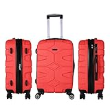 ROBUSTES KOFFER-SET: Die Koffer sind aus robuster ABS-Hartschale, die widerstandsfähig gegen Stöße und Kratzer ist. Flexible ABS-Hartschale