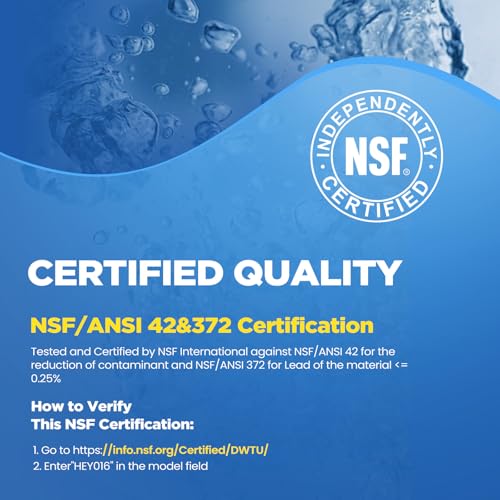 Image of PWF1 Water Filter Replacement For Frigidaire PurePour FPPWFU01 PWF-1, EPPWFU01 Water Filter with 2nd Generation Filter Core For 3X Absorption Capacity