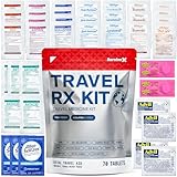 SurviveX Travel Medicine Kit - Compact TSA-Approved Medication Pack for Travel, Camping, Cruises - Includes Over-the-Counter Individual Medicine Packets