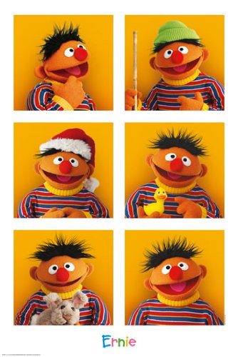 Sesame Street 6 Ernies pour enfant poster mural pour égayer les murs blancs