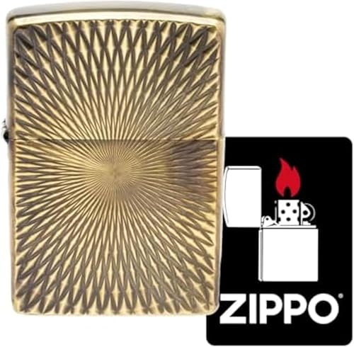 Encendedor Zippo de aceite con diseño clásico y doble cara miniatura 2