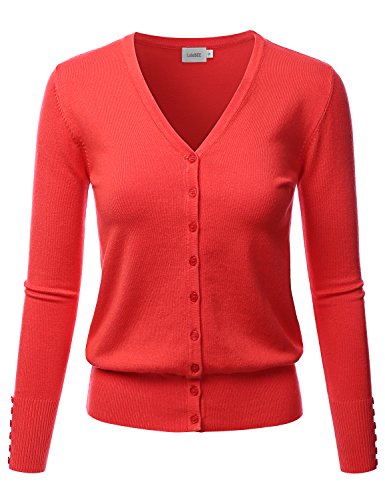 Image of LALABEE Women's V-Neck Long Sleeve Button Down Sweater Cardigan Soft Knit(S-XXL)
