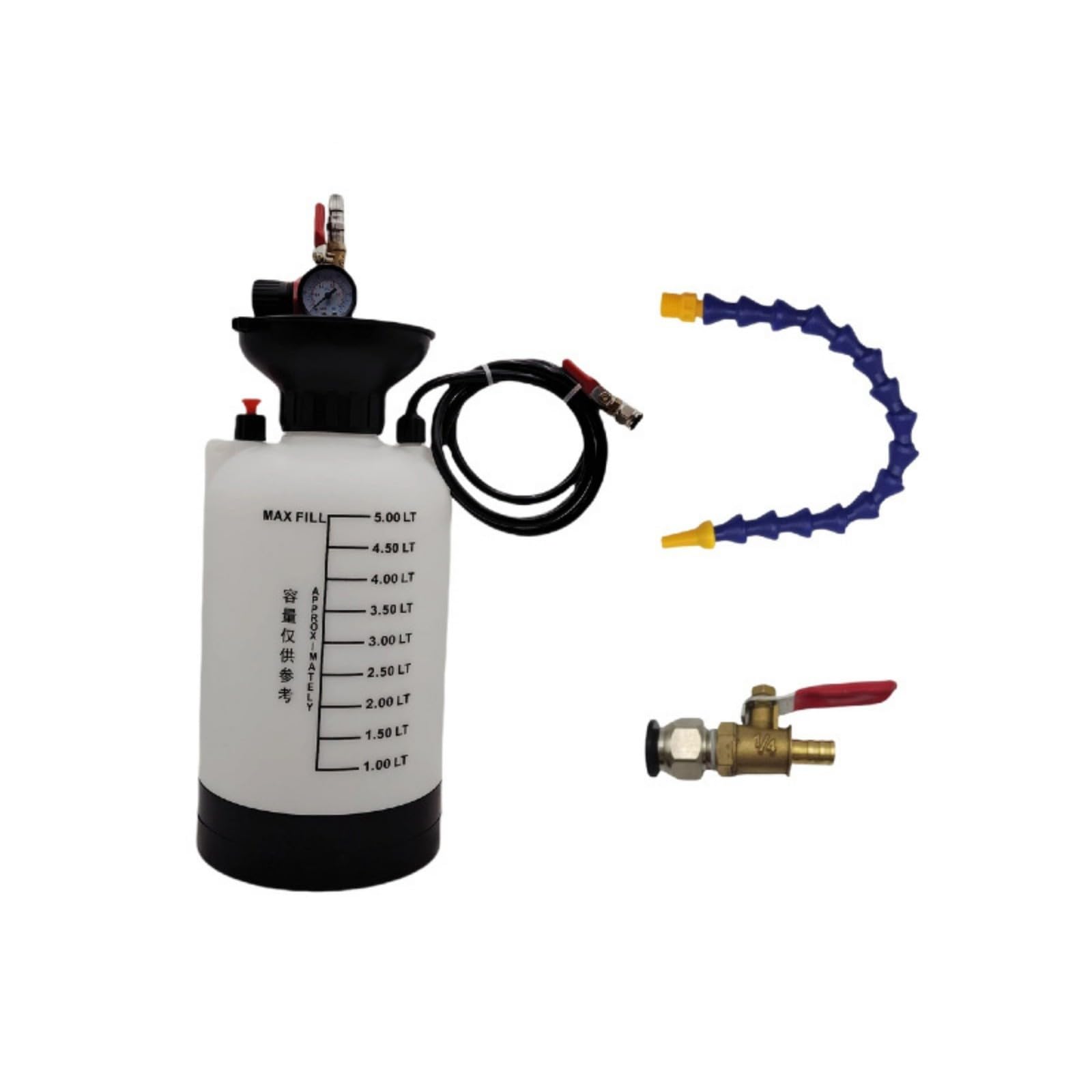 Máquina dispensadora de engranajes 5 L y extractor de fluidos taller 8