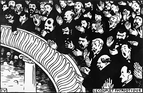 Poster Le couplet patriotique Vallotton toile salon chic 50x70 cm