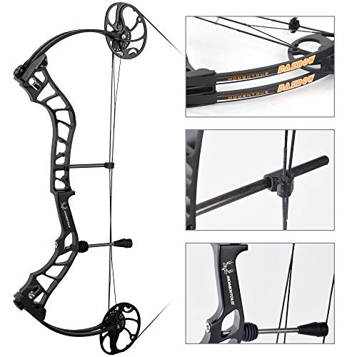 TOPOINT ARCHERY Daibow MOMENTOUS Compound Bow Package,CNC Milling Bow Riser,USA Gordon Composites Limb,BCY String,19"-30" Draw Length,19-70Lbs Draw Weight,IBO 320fps (Forest CAMO)