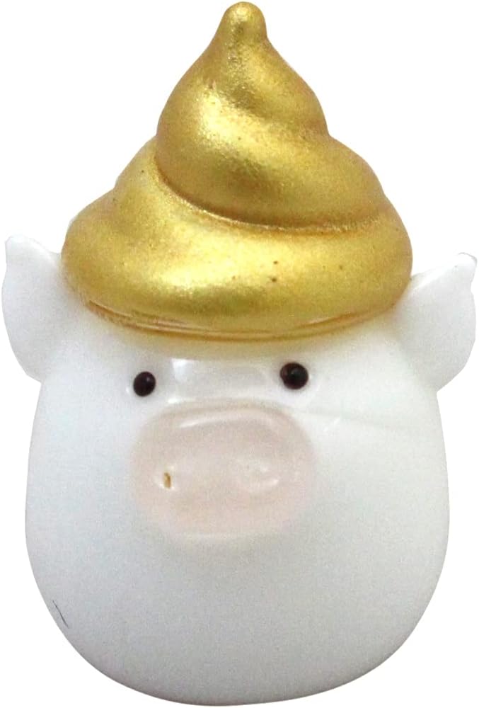 Faukart Cute Handmade Glasswork Money Lucky Foot Width: 0.6 inches (15 mm) Height: 0.9 inches (22 mm)