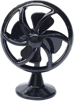 Amazon Men Club ドールハウスミニチュア1 12レトロ合金扇風機ホーム家具アクセサリー装飾ブラッククリエイティブで便利 家具 おもちゃ