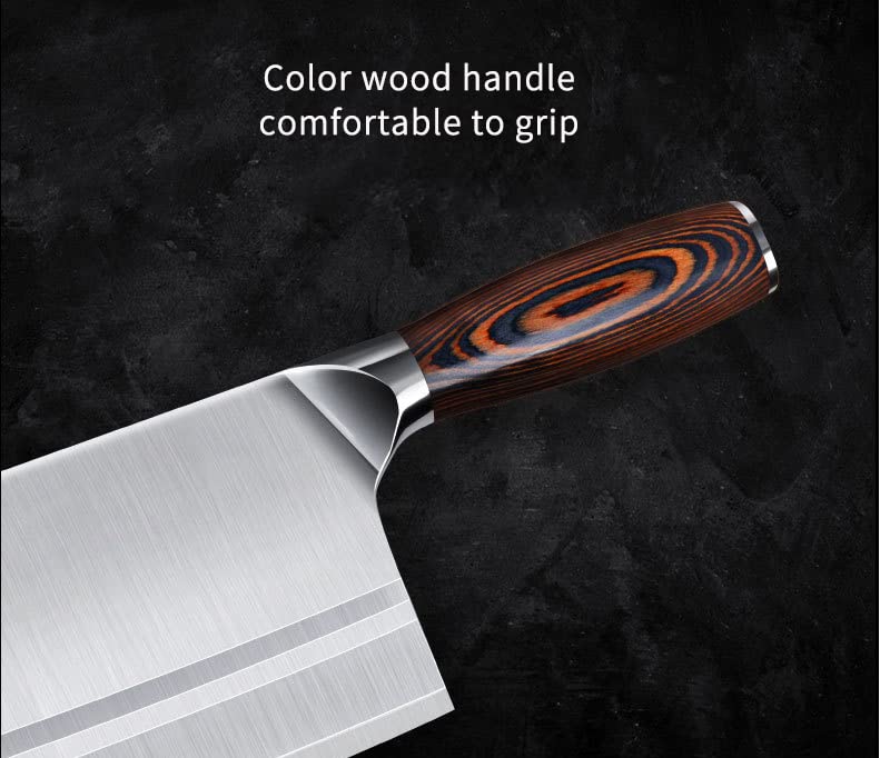 Image of Butcher Knife, Meat Cleaver Knife, 8 Inches Chopping Knife, Super Strong Makes Heavy Duty Easy /Bucher Big Knife. Weight : 520grm