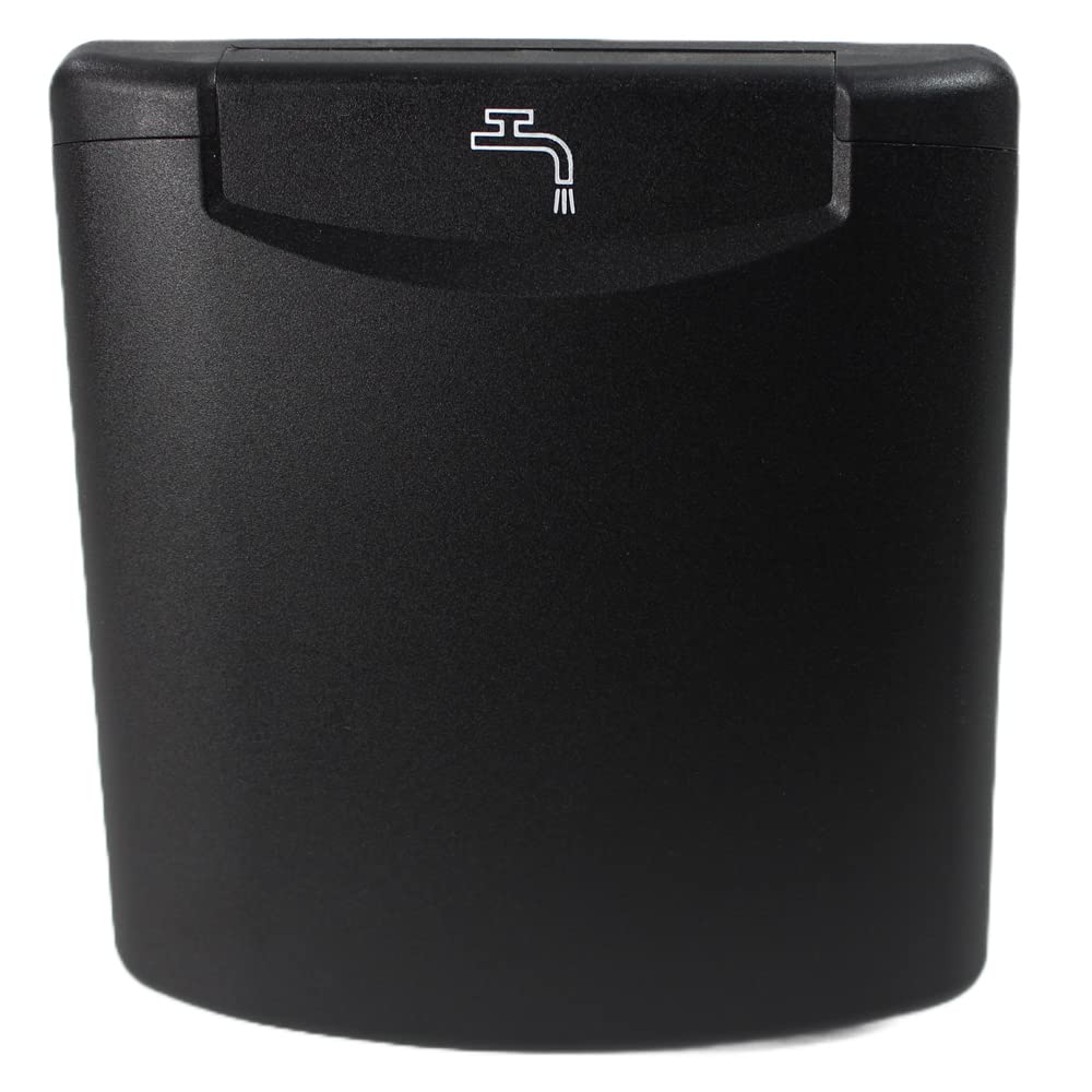 Bec de remplissage + bouchon de réservoir d'eau douce pour caravane, camping-car et bateau avec couvercle magnétique 40 mm noir