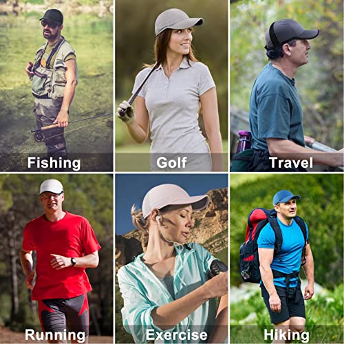 GADIEMKENSD Unstructured Hats Baseball Cap UPF 50+ Sun Quick Dry Light Breathable Trucker Hat Outdoor Hiking Fishing Run Golf Sports Dad Mesh Hats Quick Drying A Go Running Hats for Unisex White XL