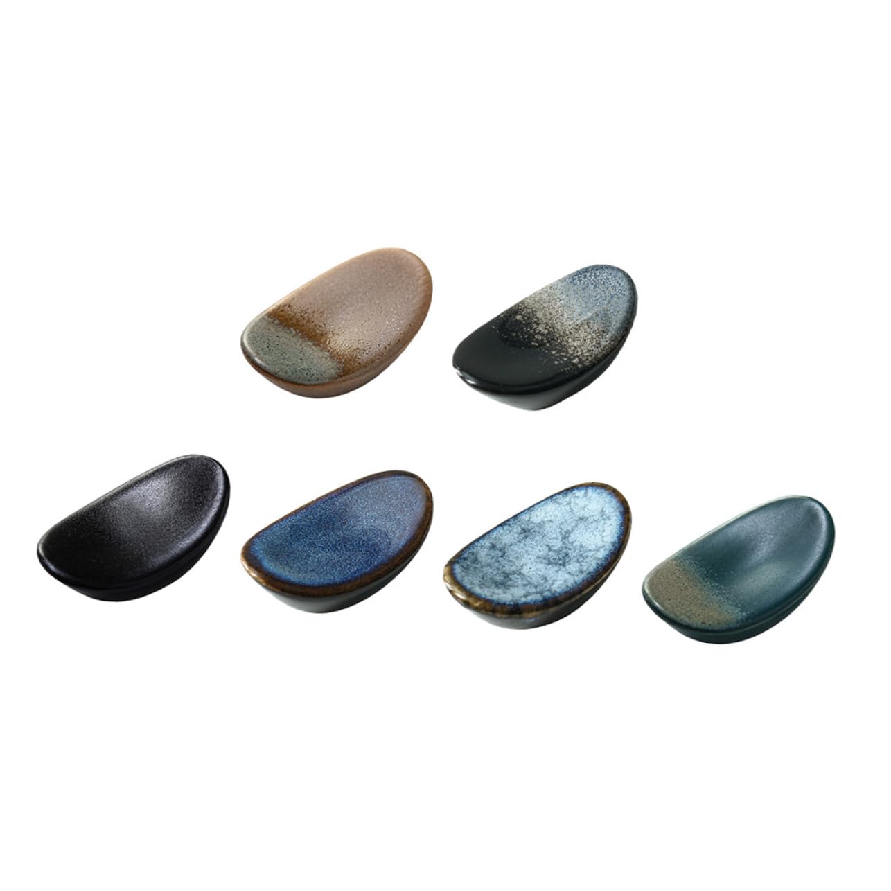 COLLBATH 6pcs Ceramic Chopstick Rest Elegant Chopsticks Racks Chopsticks Rest Holder Cooking Utensil Holder Korean Chopsticks Chinese Decor Practical Chopstick Stands Spoon Fork Ceramics