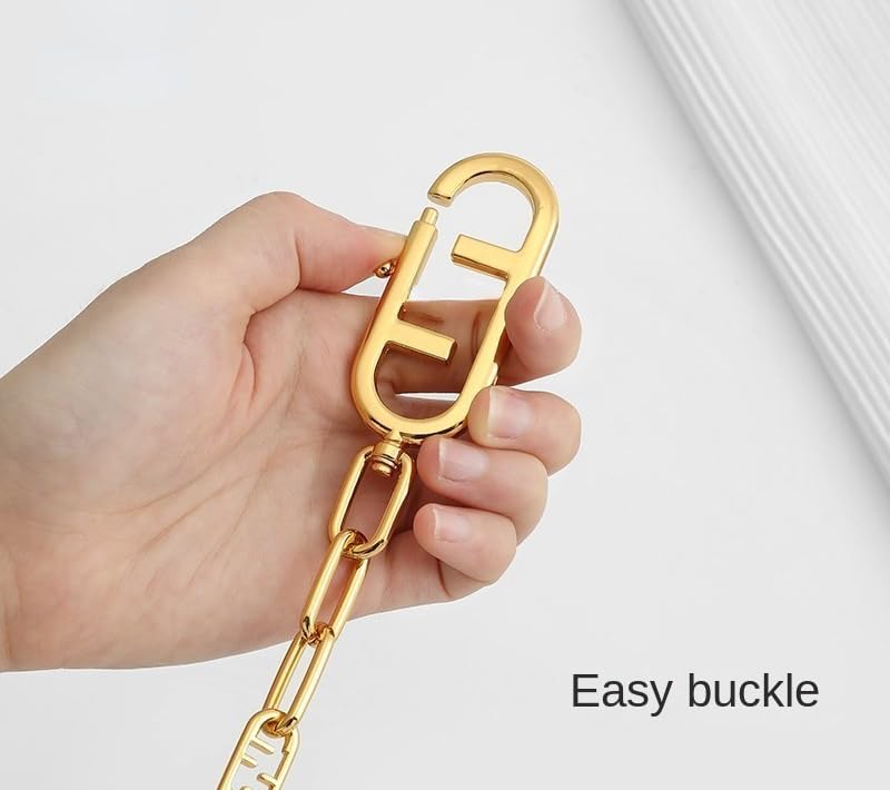 LATEAU Cadenas de Metal,Cadena de Bolsa Cadena for Bolso Correa for Hombro Gancho de Metal Cadena Bolsa Correa Accesorios(110CM)