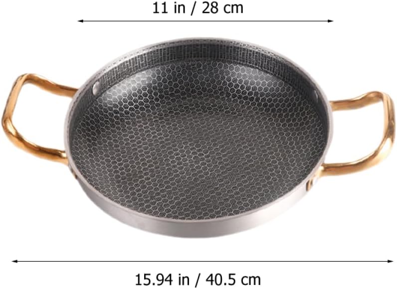 Stainless Steel Griddle Fry Pan Lid Nonstick Frying Pan Cookware Crawfish Cooker