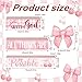 Cinnvoice 4 Pcs Pink Coquette Bow Room Decor Christian Bow Centerpieces for Table Bathroom Decor Inspirational Aesthetic College Teen Girls Gifts (God)