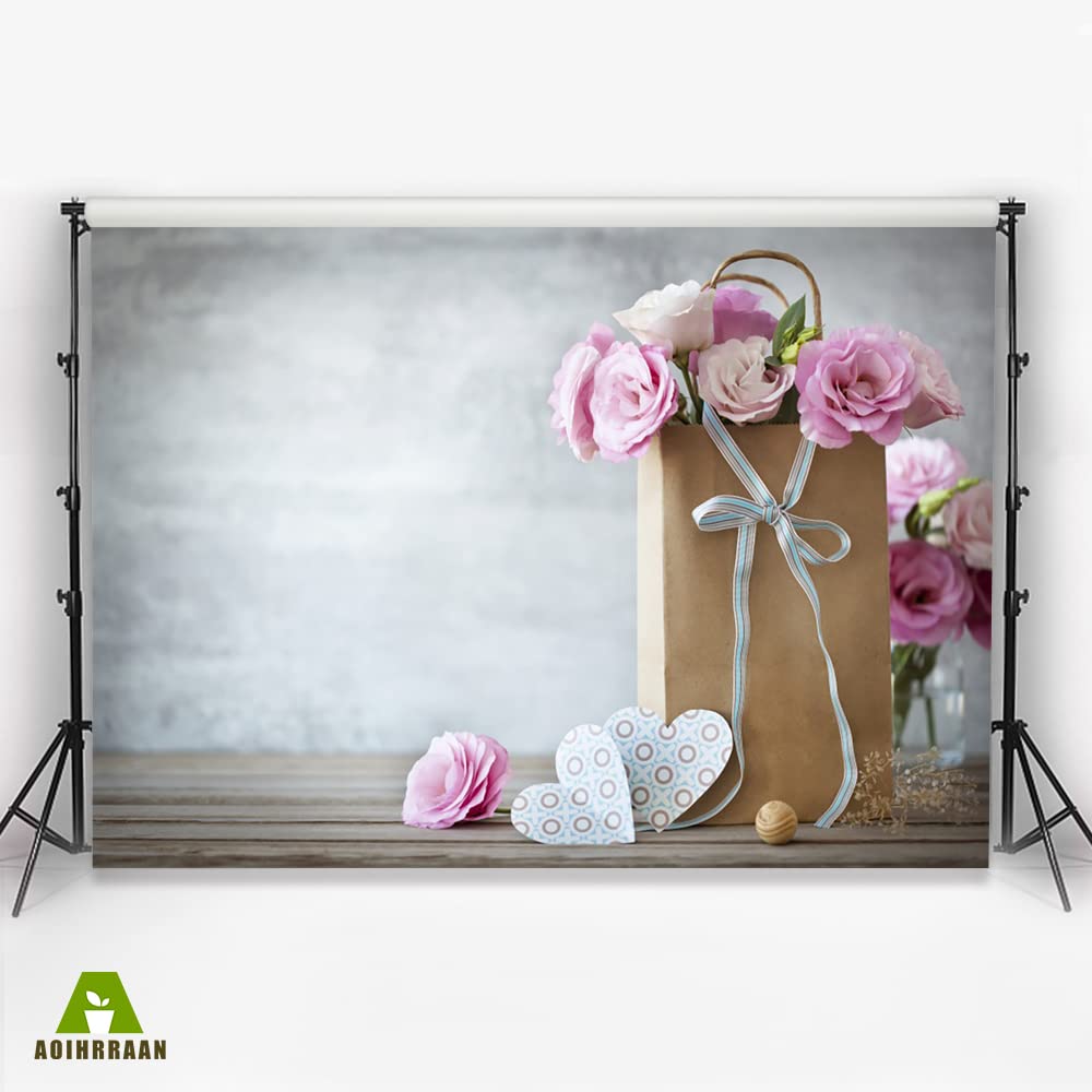 MIRRORANG 3x2m Photo de Mariage Toile de Fond pour la réception Fleurs Blanches Rideau Floral cérémonie de Mariage décorations de Douche Nuptiale bannière Fond de Douche de bébé, Vinyle