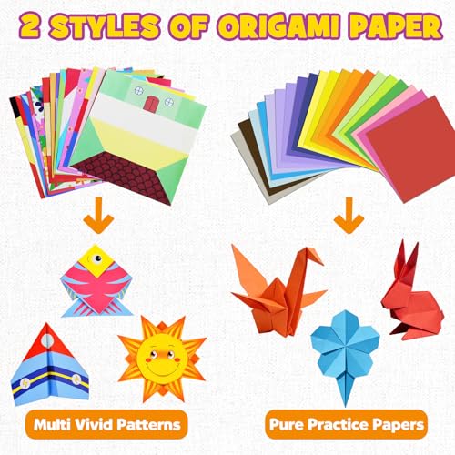 Kids Craft Origami Paper | 230 Pcs Origami Kit for Kids Ages 5-12 - image 6